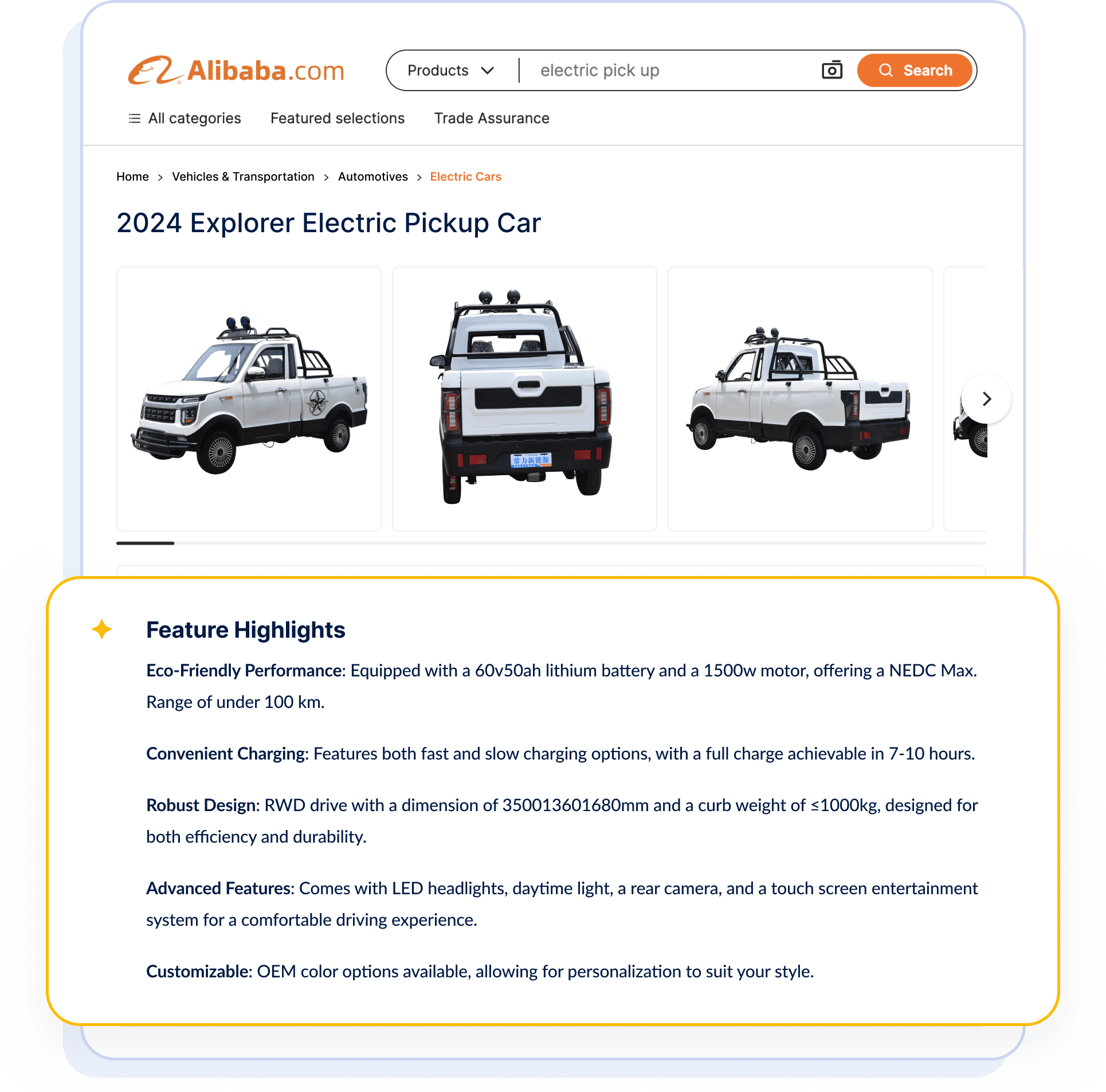 Key feature summary